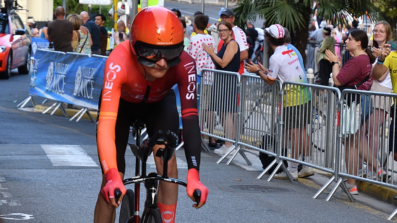 Carlos RODRIGUEZ.jpg - Carlos RODRIGUEZ, ciclista spagnolo, diciassettesimo nella cronometro manterrà il settimo posto nella classifica finale del Tour.